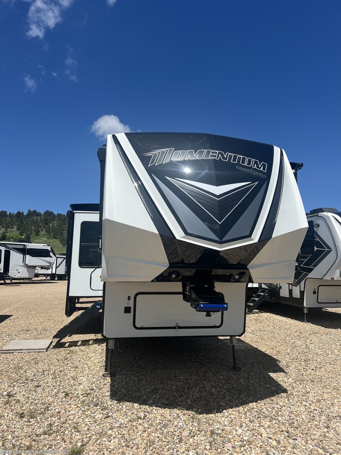 2023 Grand Design Momentum M-Class 395MS - Used Toy Hauler For Sale by Northern Hills Homes and RV's in Whitewood, South Dakota features Slideout, Bunk Beds, Aluminum Entrance Steps, Inverter, Power Roof Vent