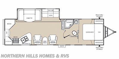 Floorplan of 2013 Coachmen Freedom Express Deep Slide 304 RKDS