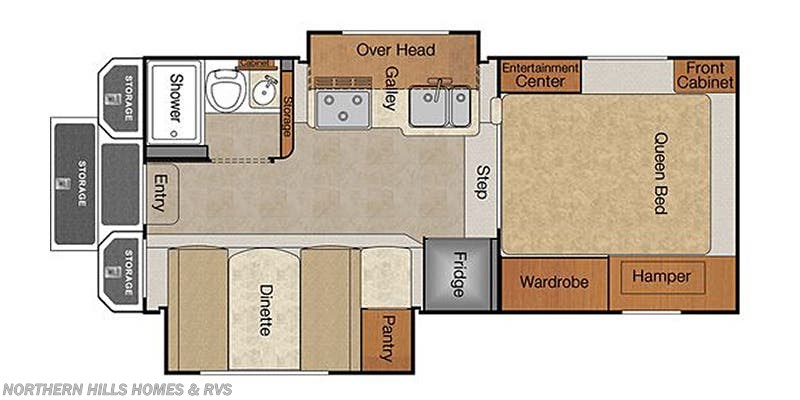 Floorplan of 2015 Lance TC Long Bed 1052