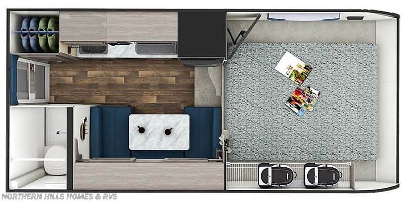 Floorplan of 2020 Lance TC Short Bed 825