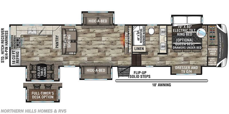 Floorplan of 2022 K-Z Durango Gold G391RKF