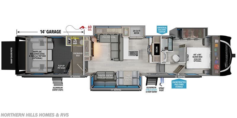2025 Grand Design Momentum M-Class 395MS - New Toy Hauler for sale by Northern Hills Homes and RV's in Whitewood, South Dakota