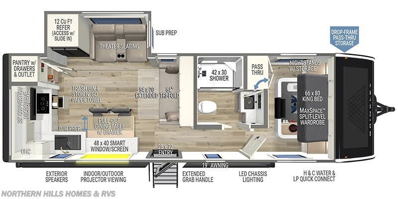 Floorplan of 2025 Brinkley RV Model I 275