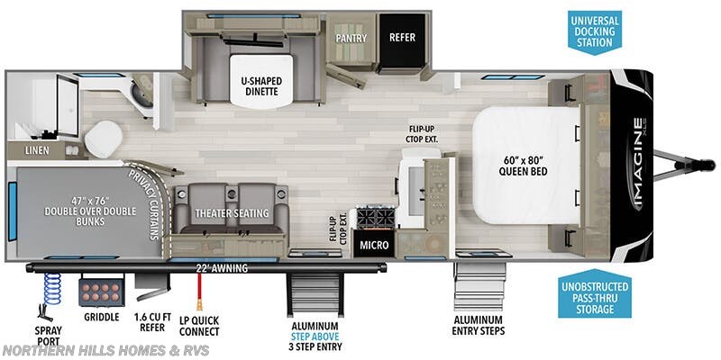 Floorplan of 2026 Grand Design Imagine XLS 25DBE