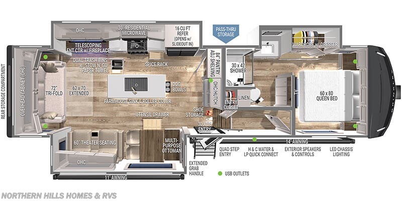 Floorplan of 2026 Brinkley RV Model Z 2900