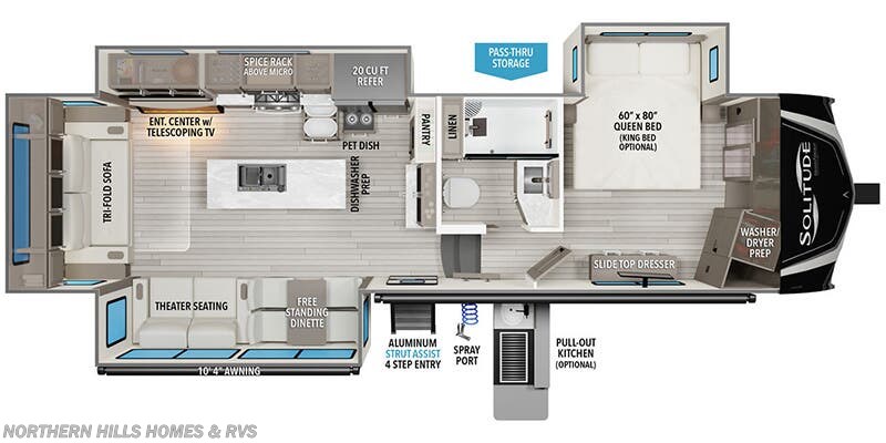 Floorplan of 2026 Grand Design Solitude 310GK