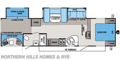 Floorplan of 2014 Jayco Eagle 