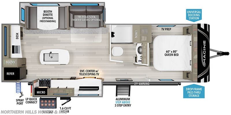 Floorplan of 2026 Grand Design Imagine 2670MK