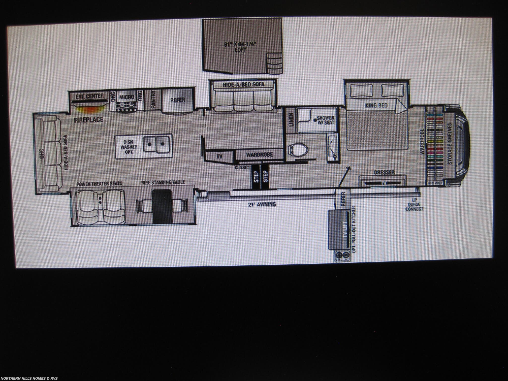 2021 Forest River Cedar Creek Silverback 37MBH - Used Fifth Wheel For Sale by Northern Hills Homes and RV's in Whitewood, South Dakota features Air Conditioning, Awning, Water Heater, Enclosed Water Tank, Fire Extinguisher