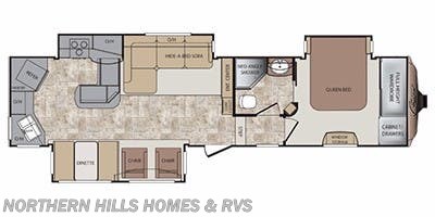 Floorplan of 2014 Keystone Cougar 331MKS