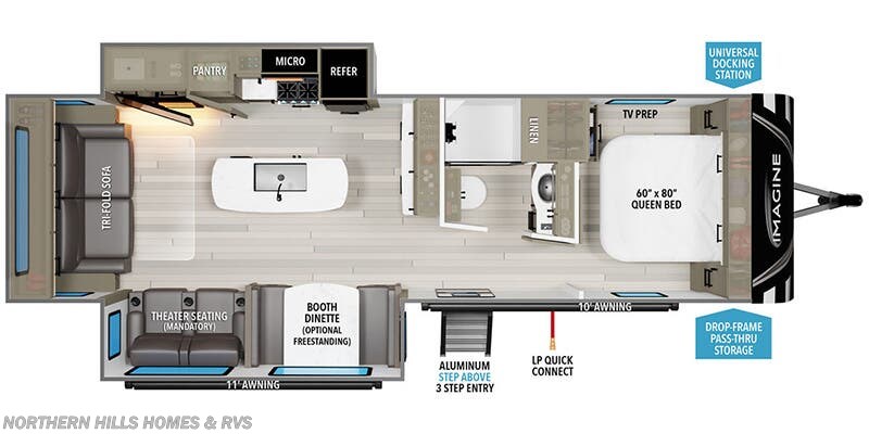 Floorplan of 2026 Grand Design Imagine 2970RL