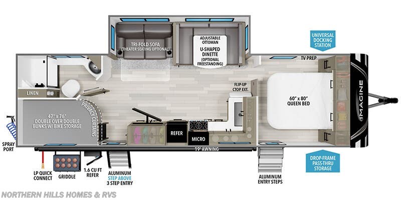 Floorplan of 2026 Grand Design Imagine 2800BH
