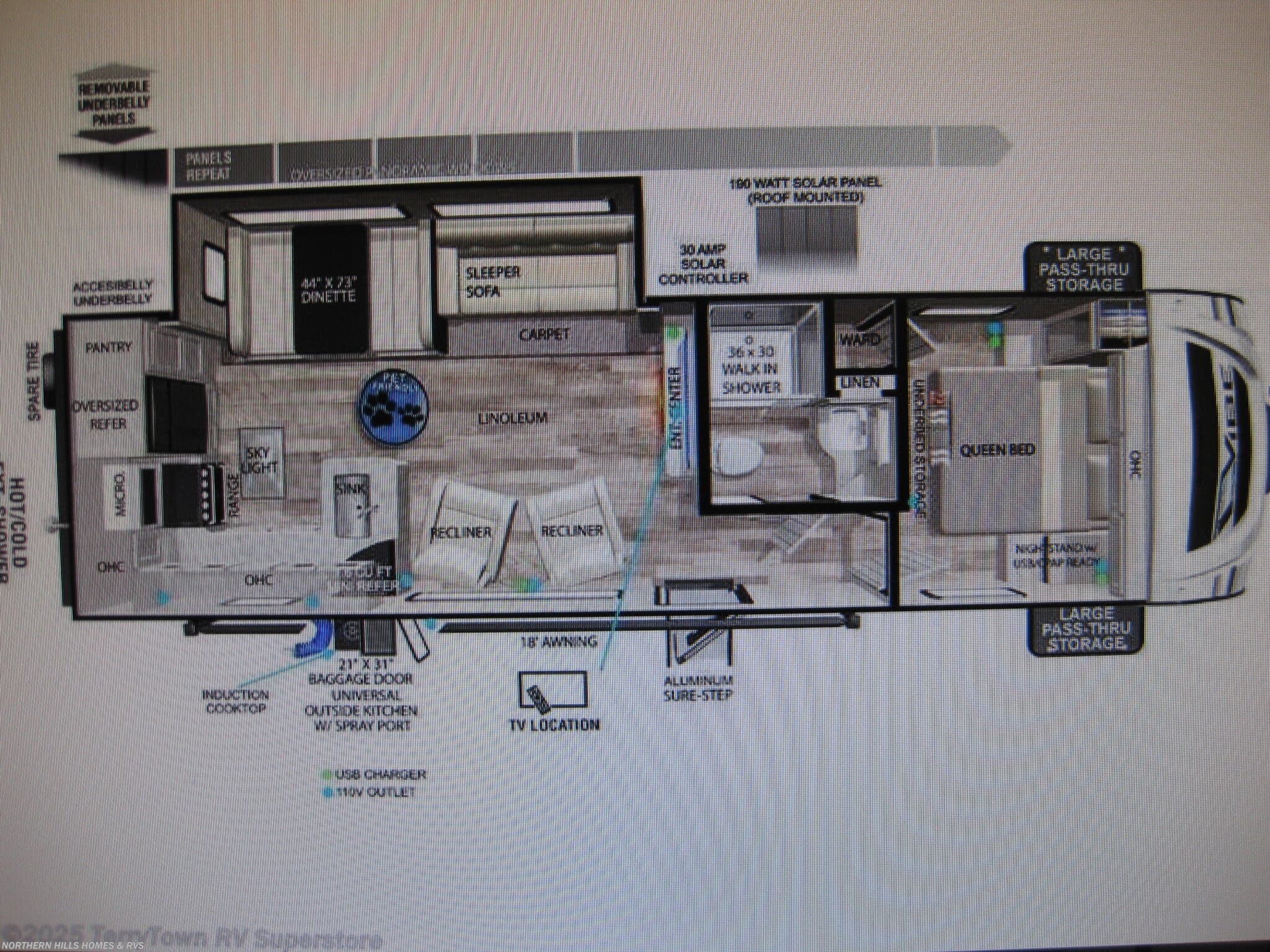 2021 Forest River Vibe 26RK - Used Travel Trailer For Sale by Northern Hills Homes and RV's in Whitewood, South Dakota features Stove Top Burner, Slideout, Furnace, Awning, Spare Tire Kit
