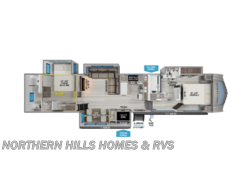 Stock Image for 2026 Grand Design 3804DS (options and colors may vary) 2026 Grand Design Influence 3804DS - New Fifth Wheel for sale by Northern Hills Homes and RV's in Whitewood, South Dakota