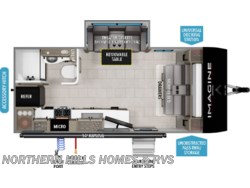 Stock Image for 2021 Grand Design 17MKE (options and colors may vary) 2021 Grand Design Imagine XLS 17MKE - Used Travel Trailer for sale by Northern Hills Homes and RV's in Whitewood, South Dakota