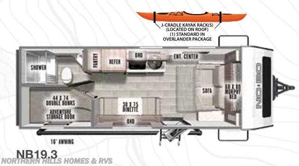 Floorplan of 2022 Forest River No Boundaries NB19.3