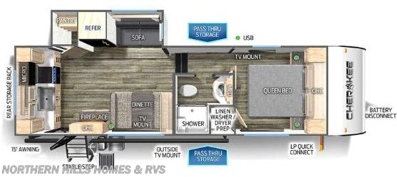 Floorplan of 2024 Forest River Cherokee Black Label 235MBBL