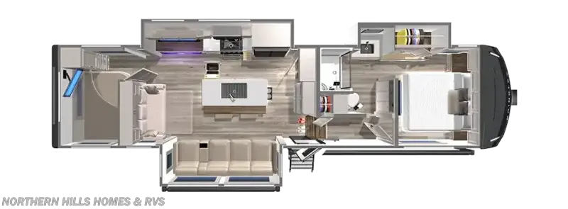 Floorplan of 2027 Brinkley RV Model Z 3110