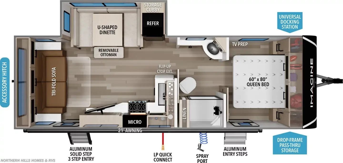 Floorplan of 2027 Grand Design Imagine 2500RL