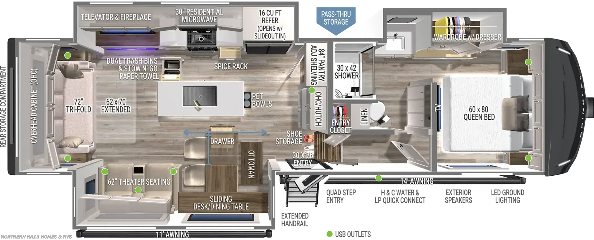 Floorplan of 2027 Brinkley RV Model Z 2900