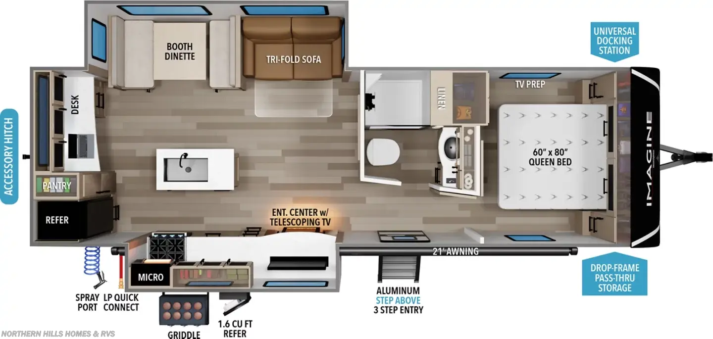 Floorplan of 2027 Grand Design Imagine 2670MK