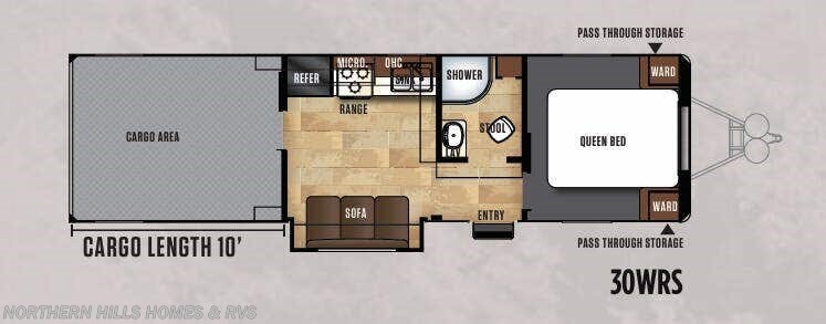 Floorplan of 2015 Forest River Work and Play FRP 30WRS