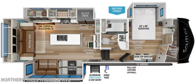 Floorplan of 2027 Grand Design Solitude 310GK