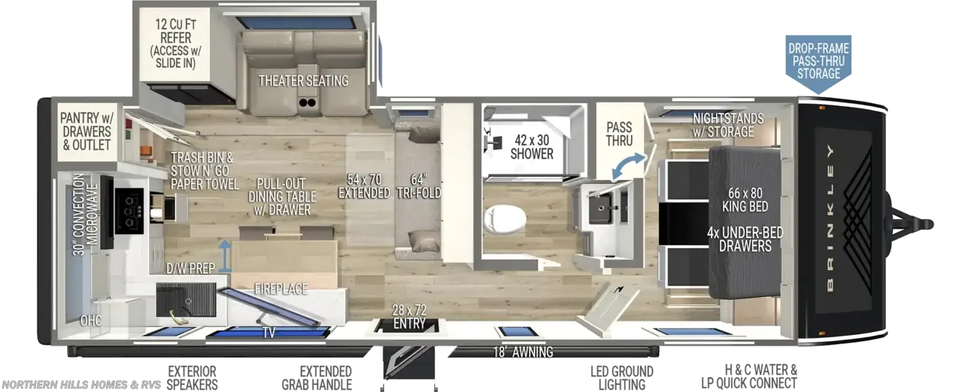 Floorplan of 2027 Brinkley RV Model I 275