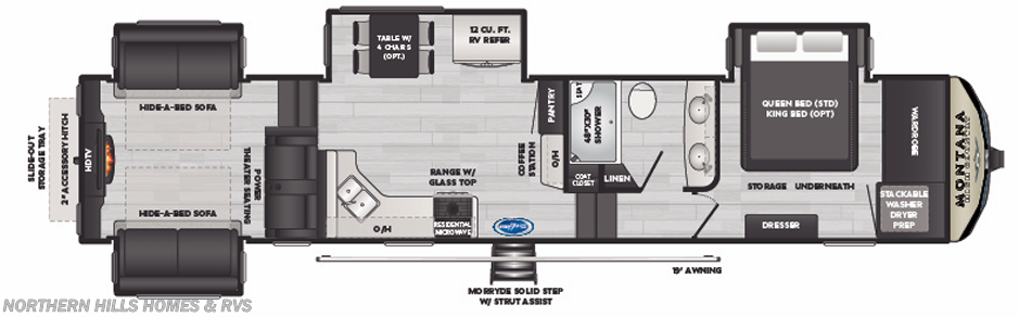 Floorplan of 2020 Keystone Montana High Country 372RD