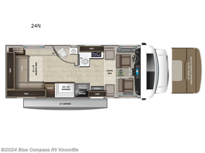 2023 Entegra Coach Qwest 24N - New Class C For Sale by Blue Compass RV Knoxville in Louisville, Tennessee