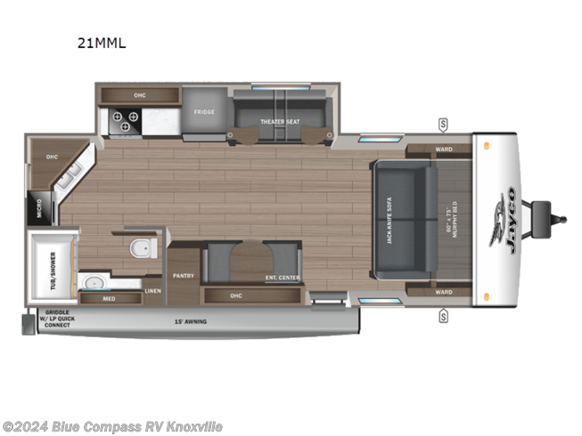 2024 Jayco Jay Feather 21MML - New Travel Trailer For Sale by Blue Compass RV Knoxville in Louisville, Tennessee