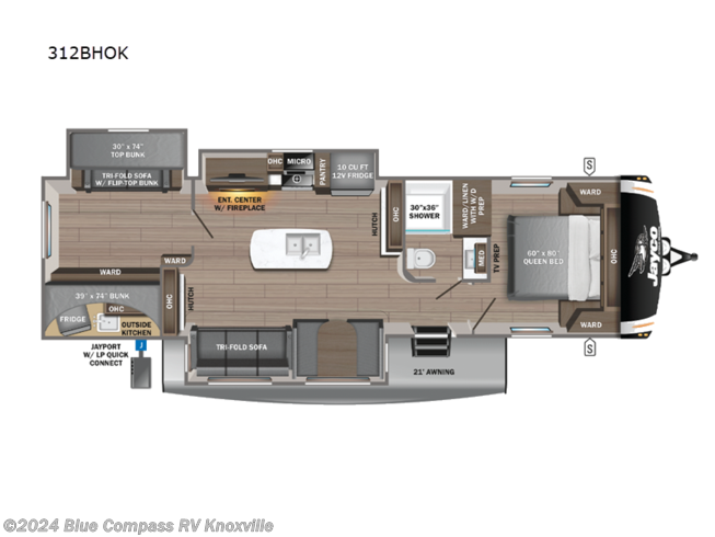 2024 Jayco Eagle 312BHOK - New Travel Trailer For Sale by Blue Compass RV Knoxville in Louisville, Tennessee