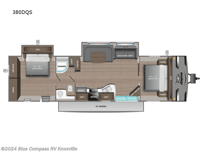 2024 Jayco Jay Flight 380DQS - New Travel Trailer For Sale by Blue Compass RV Knoxville in Louisville, Tennessee