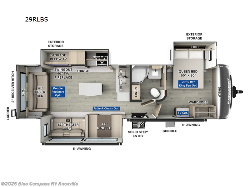 2025 Forest River Flagstaff Super Lite 29RLBS - New Travel Trailer For Sale by Blue Compass RV Knoxville in Louisville, Tennessee features Slideout