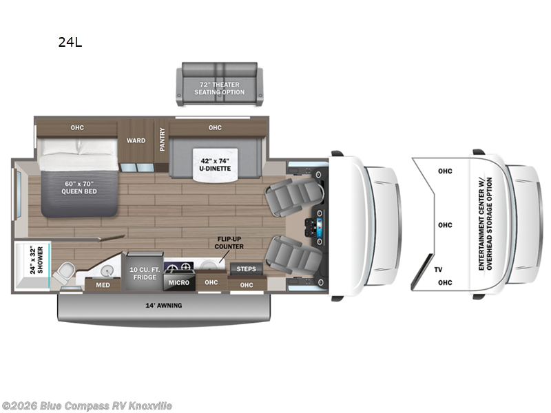 2026 Entegra Coach Qwest SE 24L - New Class C For Sale by Blue Compass RV Knoxville in Louisville, Tennessee features Slideout