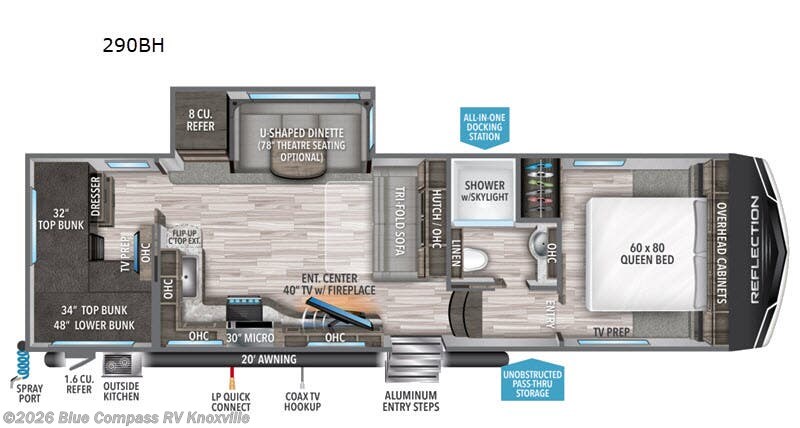 2021 Grand Design Reflection 150 Series 290BH - Used Fifth Wheel For Sale by Blue Compass RV Knoxville in Louisville, Tennessee features Slideout