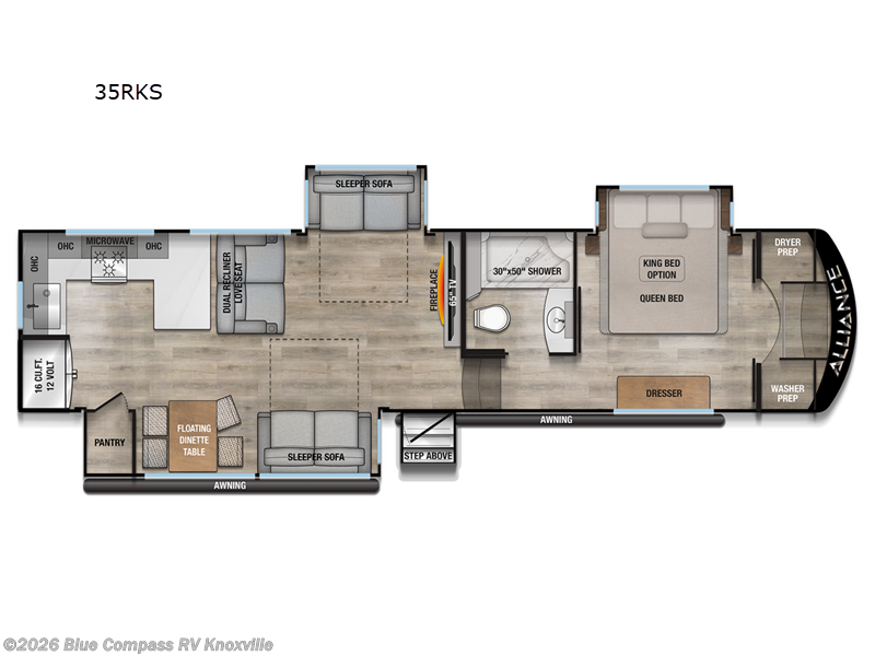2026 Alliance RV Avenue 35RKS - New Fifth Wheel For Sale by Blue Compass RV Knoxville in Louisville, Tennessee features Slideout