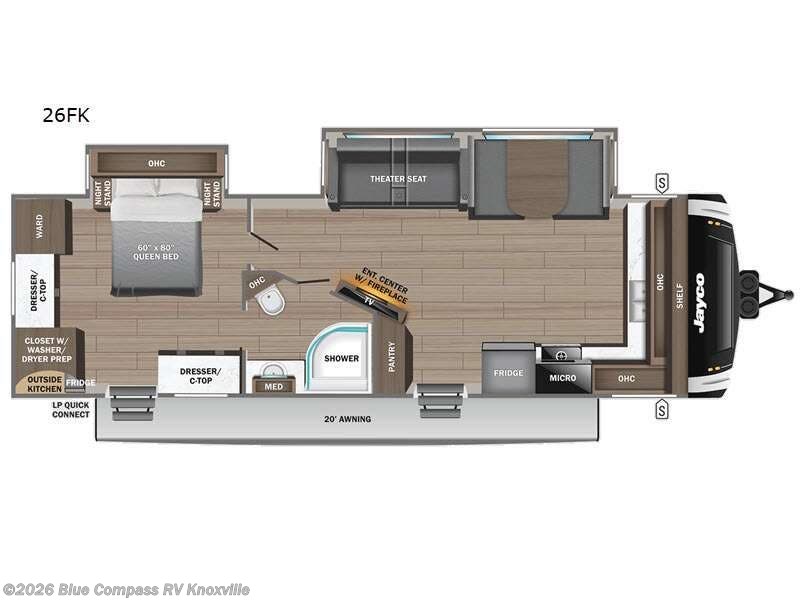 2026 Jayco Jay Feather 26FK - New Travel Trailer For Sale by Blue Compass RV Knoxville in Louisville, Tennessee features Slideout
