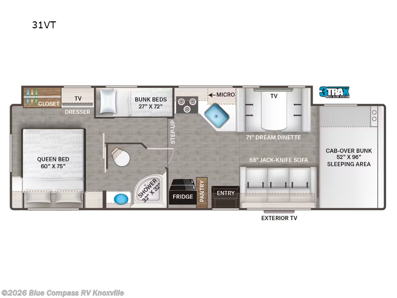 2025 Thor Motor Coach Geneva 31VT - New Class C For Sale by Blue Compass RV Knoxville in Louisville, Tennessee features Slideout