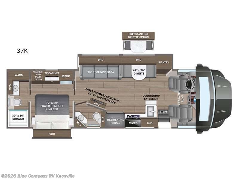 2026 Entegra Coach Accolade XL 37K - New Super C For Sale by Blue Compass RV Knoxville in Louisville, Tennessee features Slideout