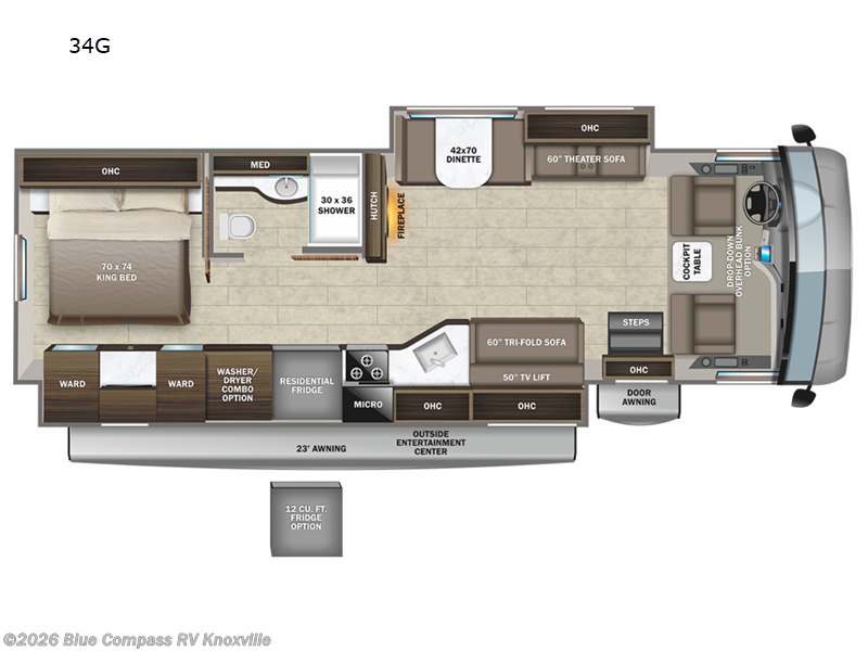 2023 Entegra Coach Vision XL 34G - Used Class A For Sale by Blue Compass RV Knoxville in Louisville, Tennessee features Slideout