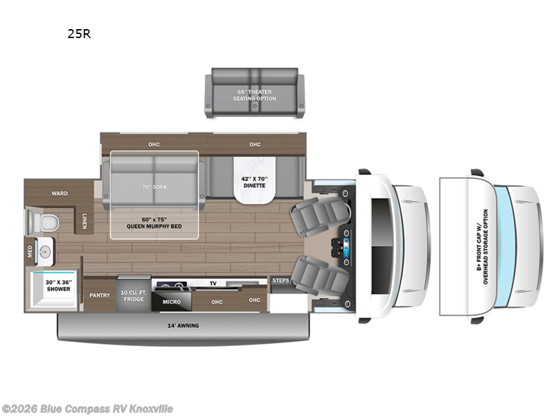 2026 Entegra Coach Qwest 25R - New Class C For Sale by Blue Compass RV Knoxville in Louisville, Tennessee features Slideout