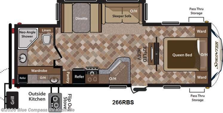 2014 Keystone Sprinter 266RBS - Used Travel Trailer For Sale by Blue Compass RV Knoxville in Louisville, Tennessee features Slideout