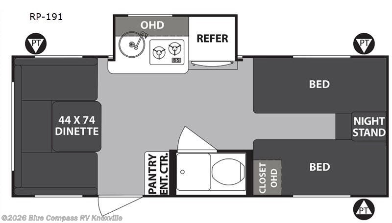 2019 Forest River R Pod RP-191 - Used Travel Trailer For Sale by Blue Compass RV Knoxville in Louisville, Tennessee features Slideout