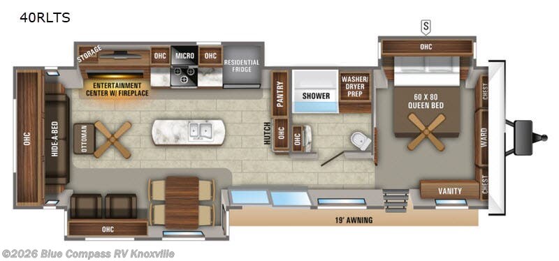 2019 Jayco Jay Flight Bungalow 40RLTS - Used Destination Trailer For Sale by Blue Compass RV Knoxville in Louisville, Tennessee features Slideout