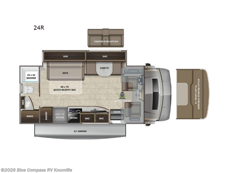 2022 Entegra Coach Qwest 24R - Used Class C For Sale by Blue Compass RV Knoxville in Louisville, Tennessee features Slideout