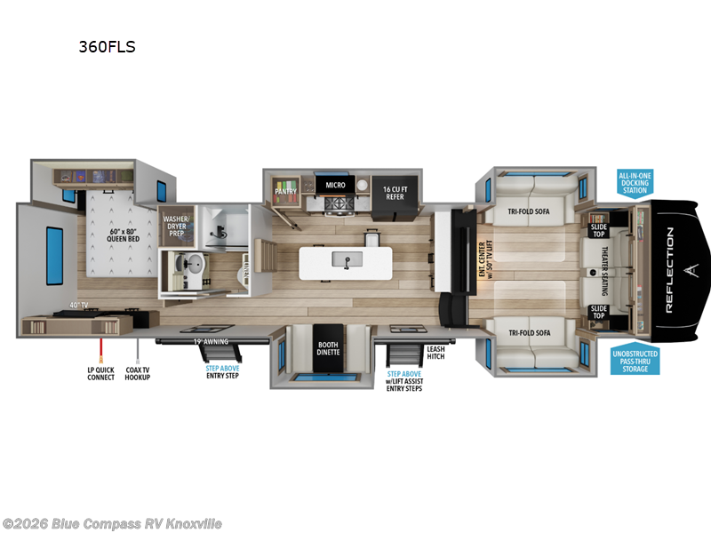 2026 Grand Design Reflection 360FLS - Used Fifth Wheel For Sale by Blue Compass RV Knoxville in Louisville, Tennessee features Slideout