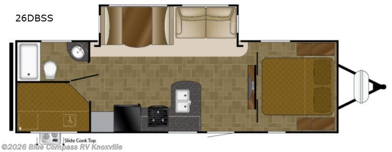 2018 Heartland North Trail 26DBSS King - Used Travel Trailer For Sale by Blue Compass RV Knoxville in Louisville, Tennessee features Slideout