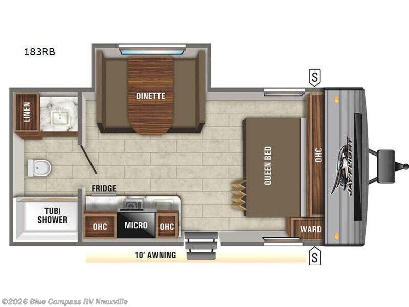 2020 Jayco Jay Flight SLX 7 183RB - Used Travel Trailer For Sale by Blue Compass RV Knoxville in Louisville, Tennessee features Slideout