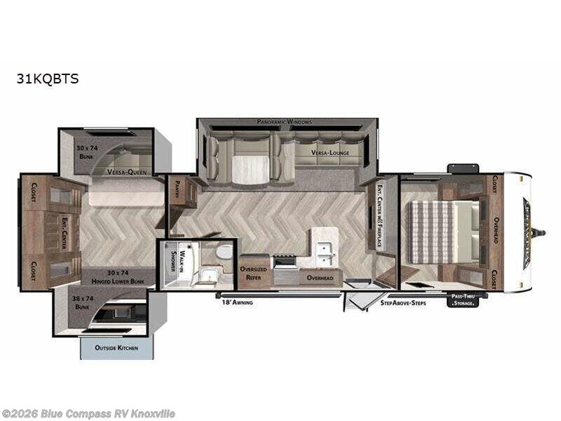2021 Forest River Wildwood 31KQBTS - Used Travel Trailer For Sale by Blue Compass RV Knoxville in Louisville, Tennessee features Slideout